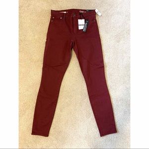 NWT Women’s Gap Burgundy Skinny Jeans, Size 8